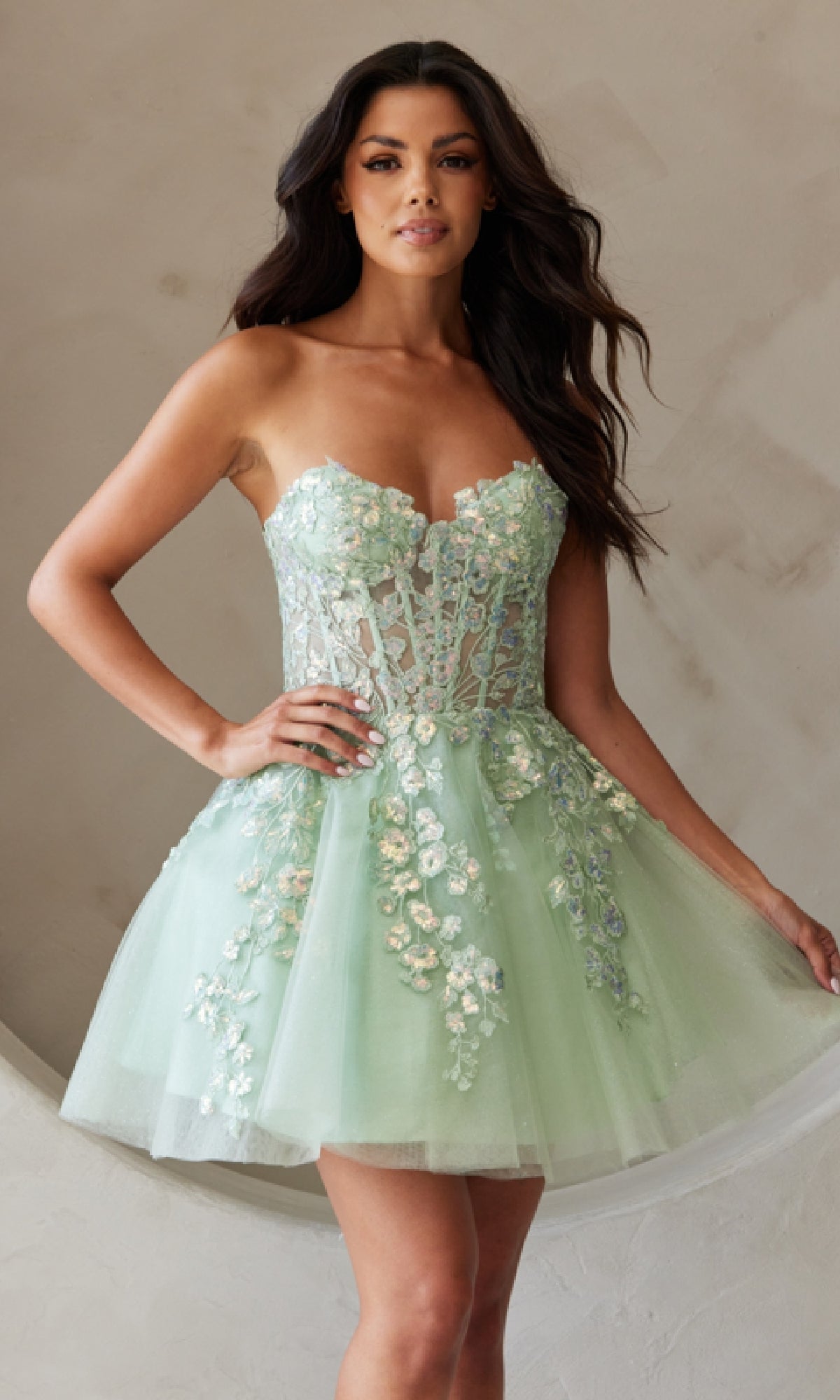 Short Homecoming Dress BZ9024S by Amelia Couture