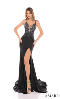 Black Amarra Long Formal Dress 20019