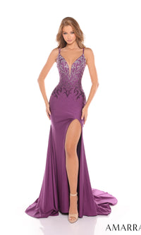 Plum Amarra Long Formal Dress 20019