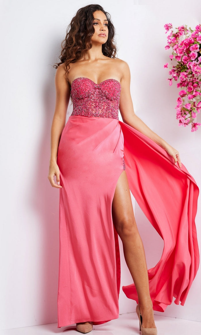 Hot Pink Formal Long Dress 26165 by Jovani