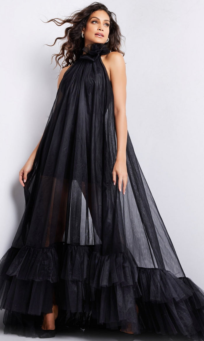 Black Formal Long Dress 38720 by Jovani