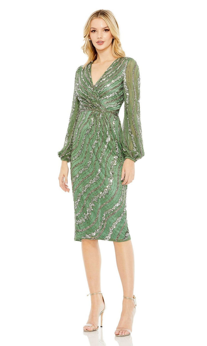 Sage Mac Duggal Short Party Dress 5573