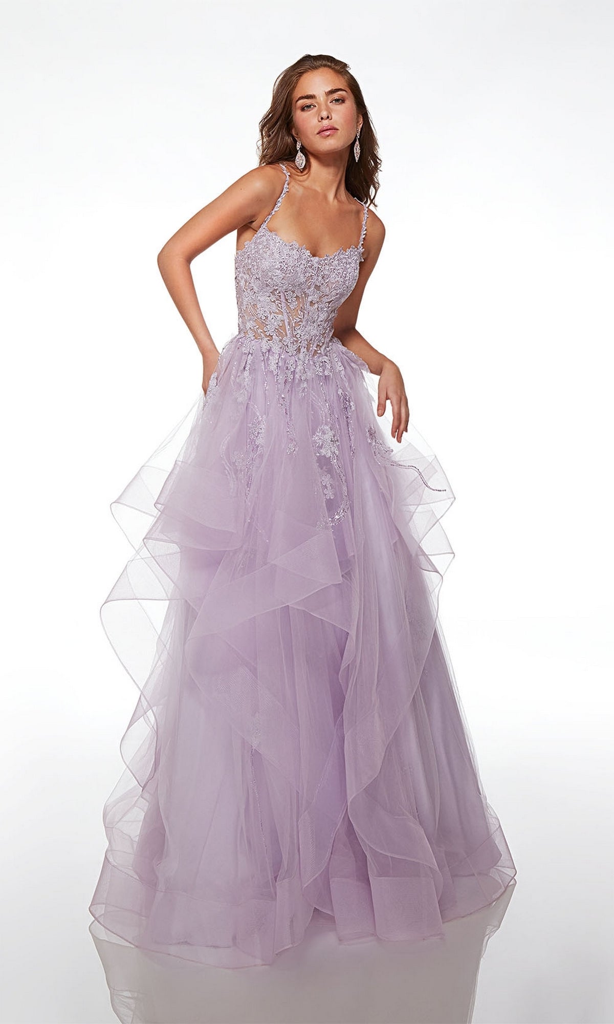 Lavender Alyce Long Formal Dress 61094