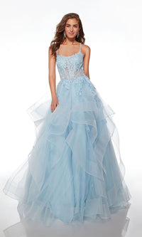 Light Blue Alyce Long Formal Dress 61094