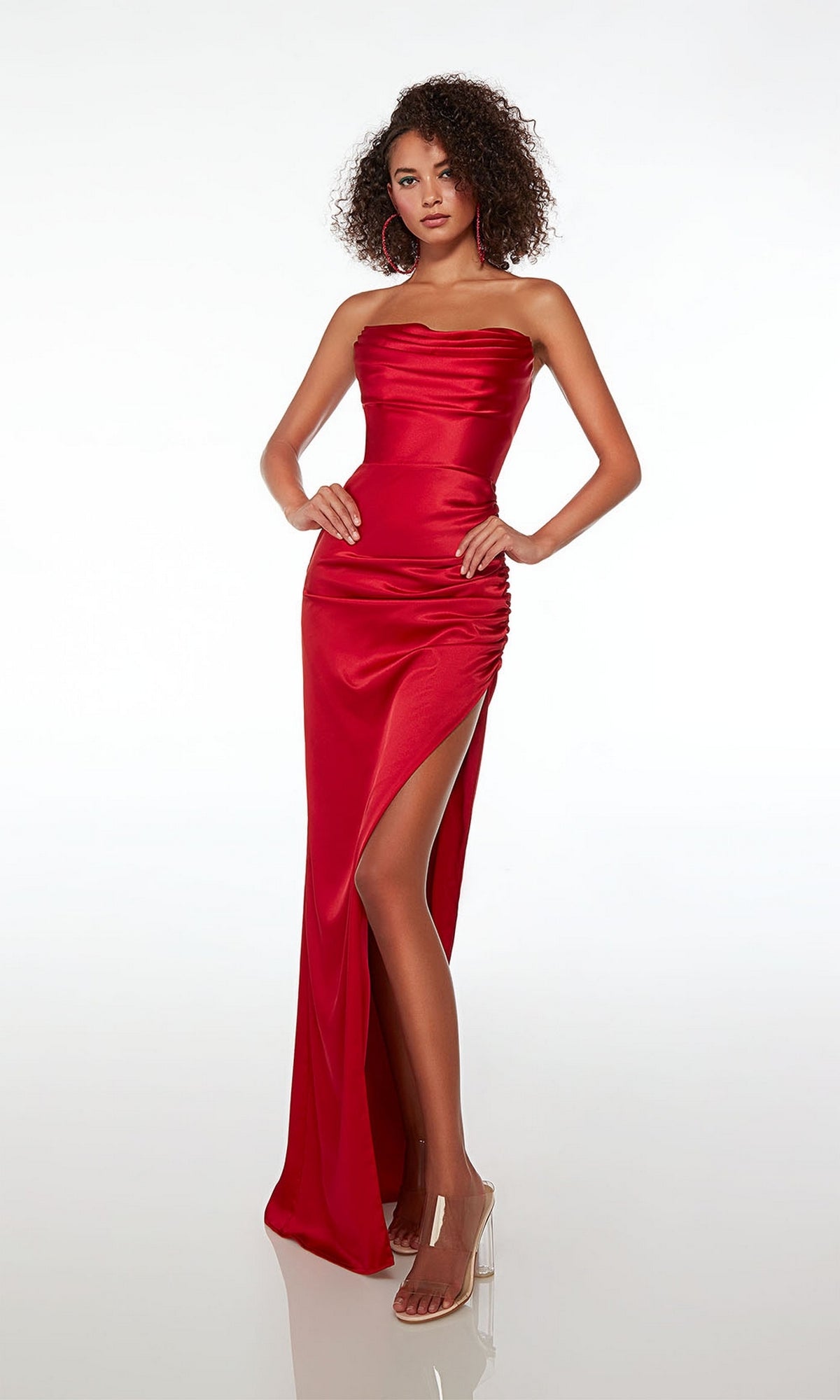 Red Alyce Long Formal Dress 61492