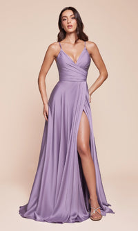 Ligth Lavender Ladivine Long Formal Dress 7485-1