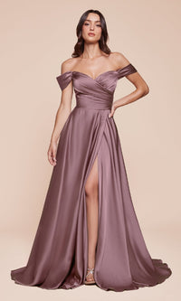 English Violet Ladivine Long Formal Dress 7493-1