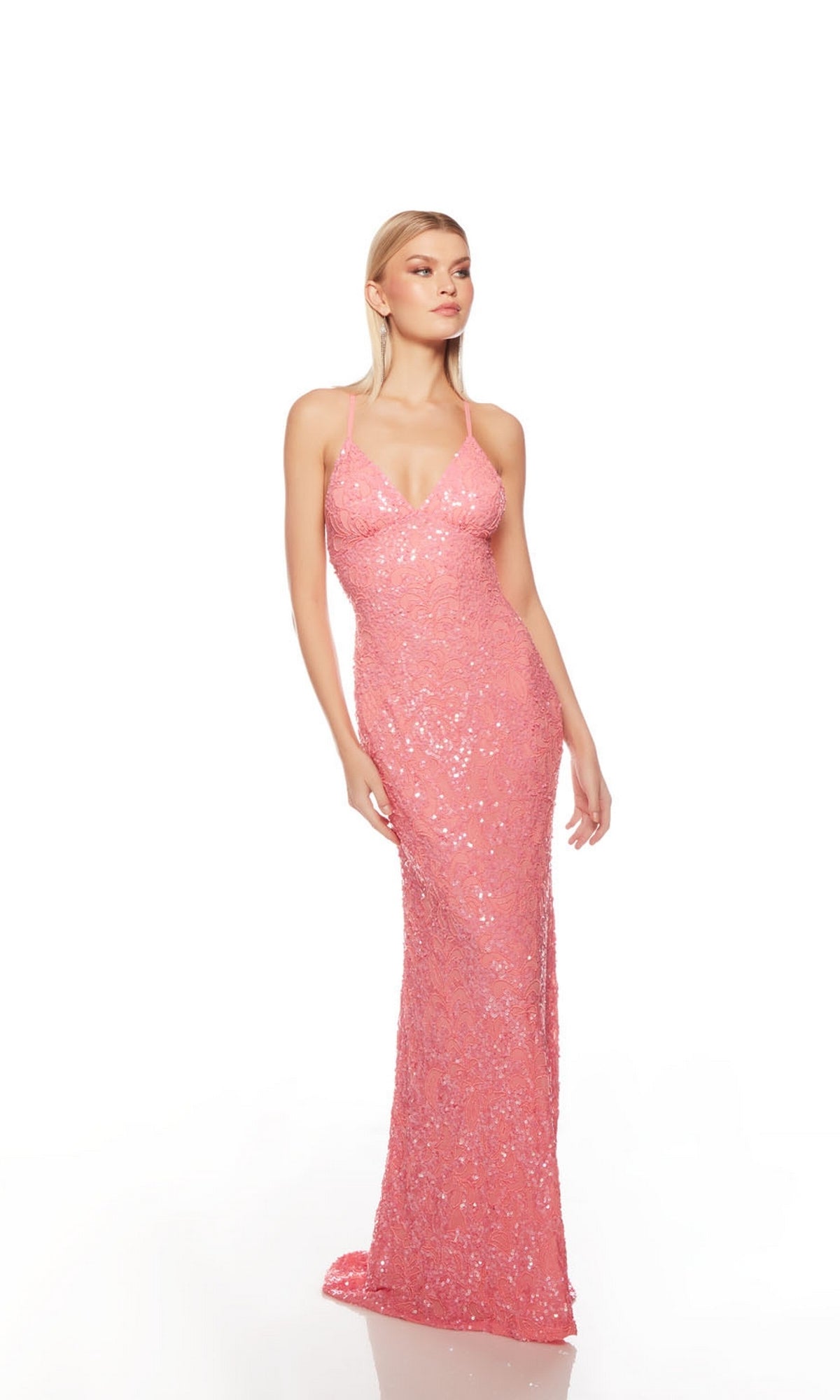 Pink Coral Alyce Long Formal Dress 88009