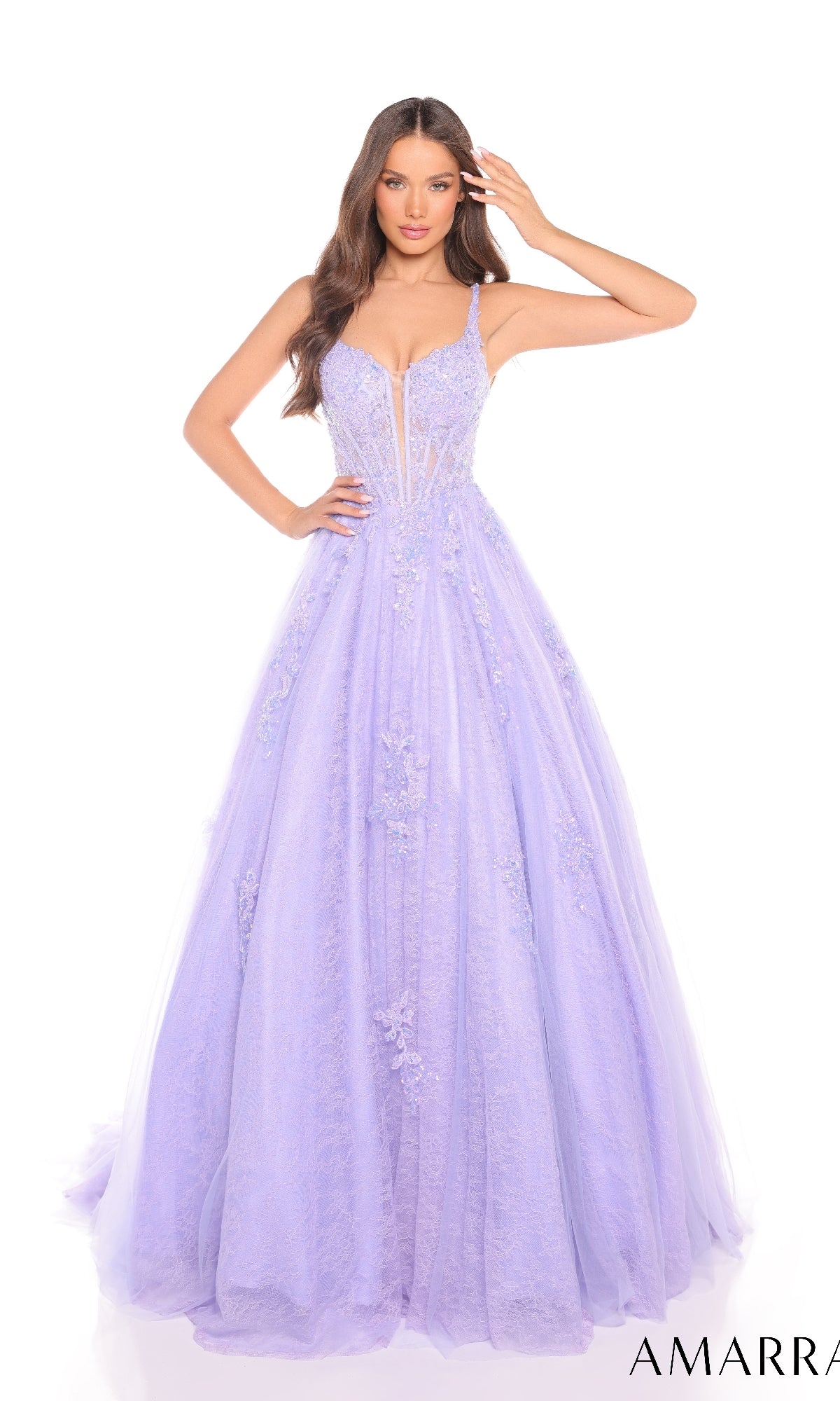 Lilac Amarra Long Formal Dress 88219