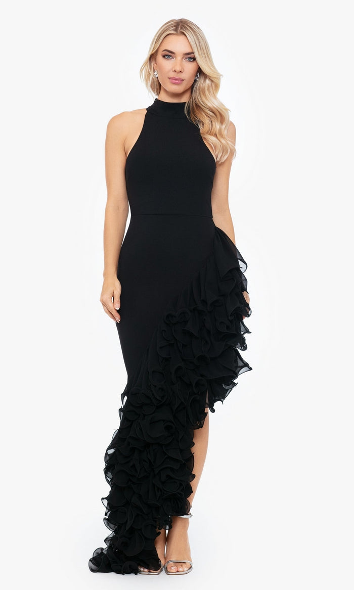 Black Formal Long Dress BA-26173 by Betsy and Adam