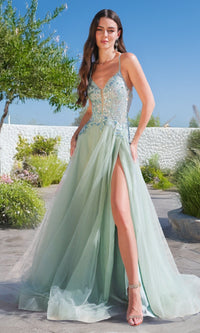 Sage Amelia Couture Long Formal Dress tm1028