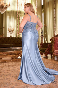 Long Plus-Size Formal Dress Cds496C by Ladivine