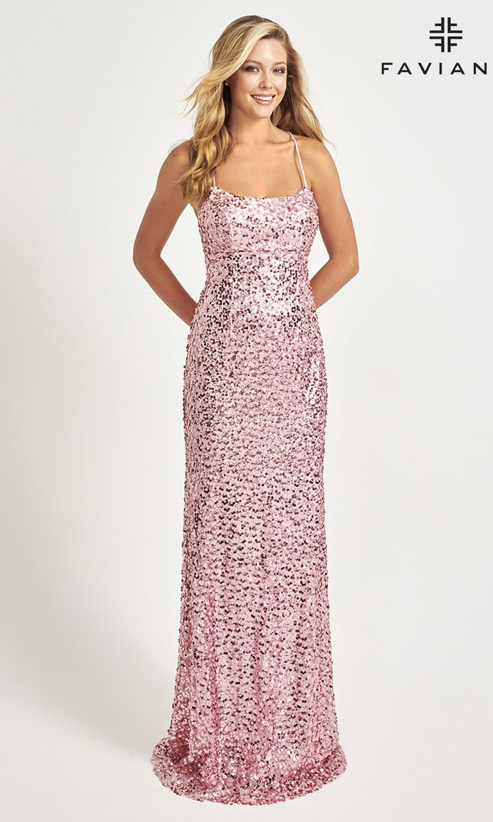 Light Pink Long Formal Dress 11033 by Faviana