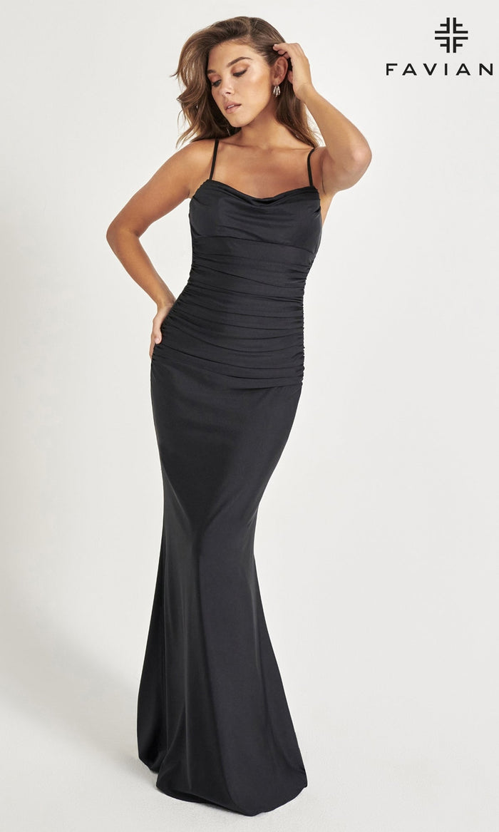 Black Long Formal Dress 11072 by Faviana
