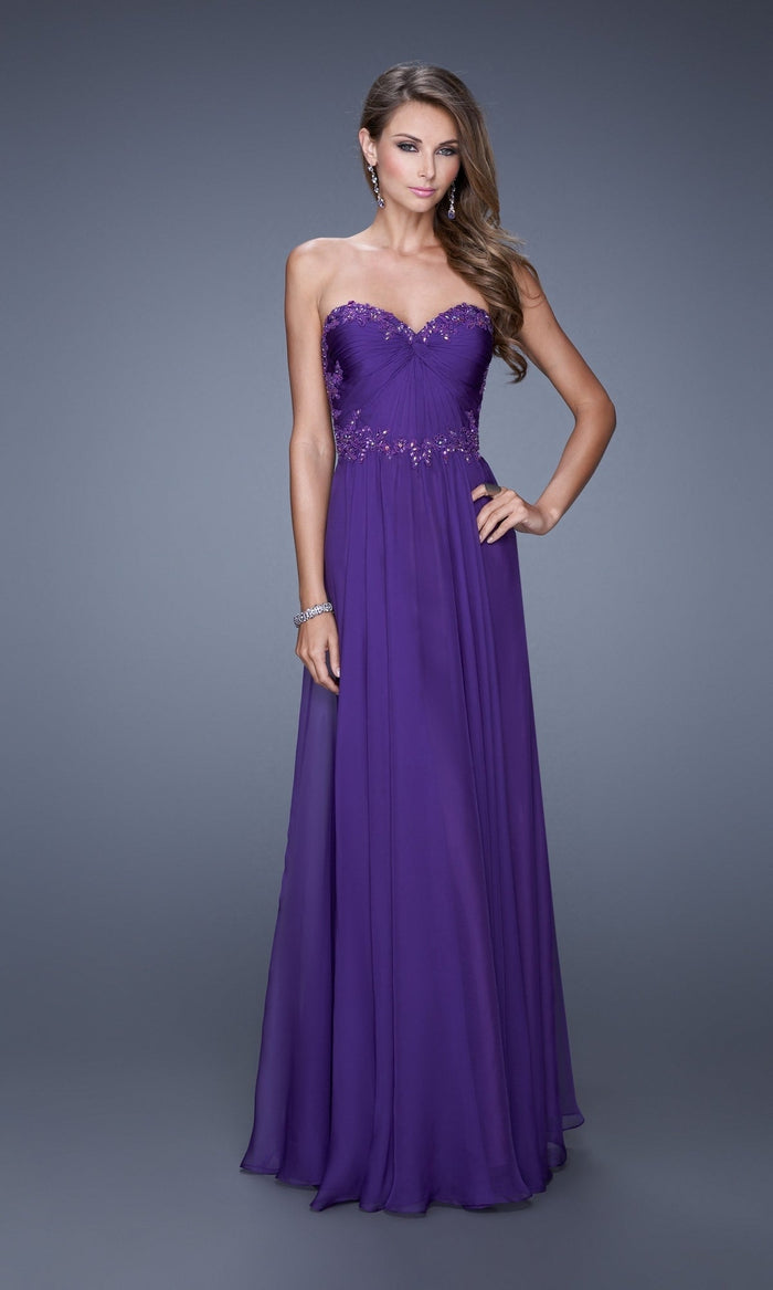 Majestic Purple Long La Femme Gown 20669