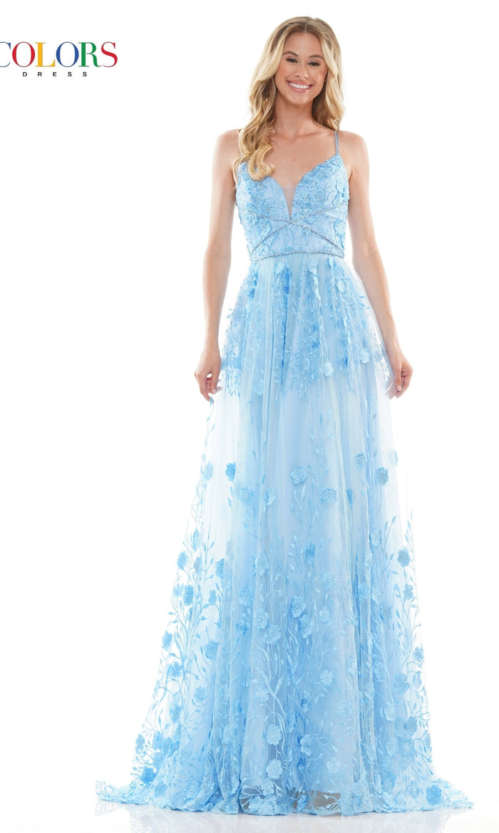 Blue Colors Dress 2726 Formal Prom Dress