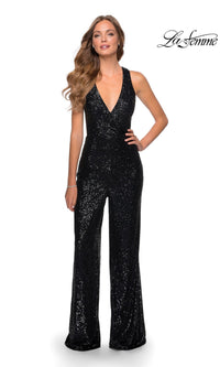 Black La Femme 28719 Formal Jumpsuit