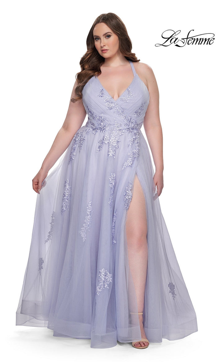 Light Periwinkle La Femme 29021 Formal Prom Dress