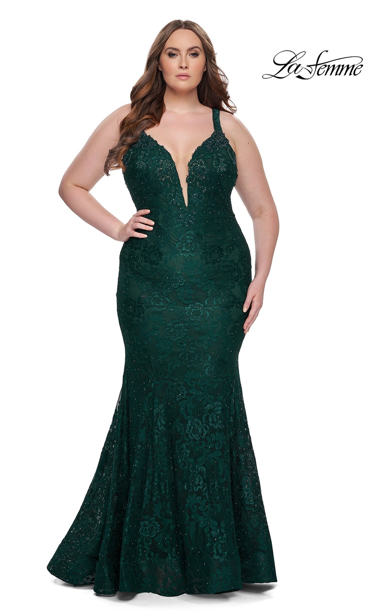 Dark Emerald La Femme 29052 Formal Prom Dress
