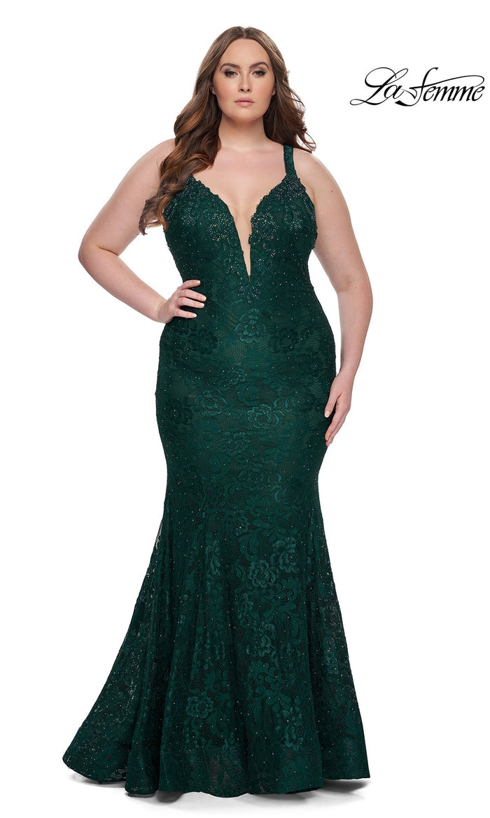 Dark Emerald La Femme 29052 Formal Prom Dress