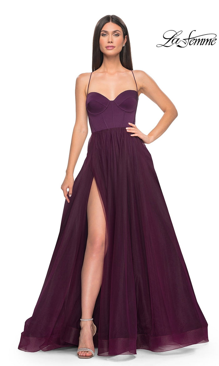 Dark Berry La Femme 32065 Formal Prom Dress