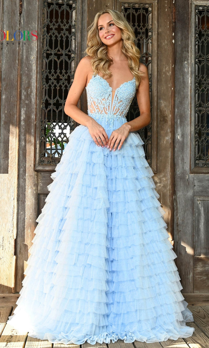 Light Blue Colors Dress 3219 Formal Prom Dress