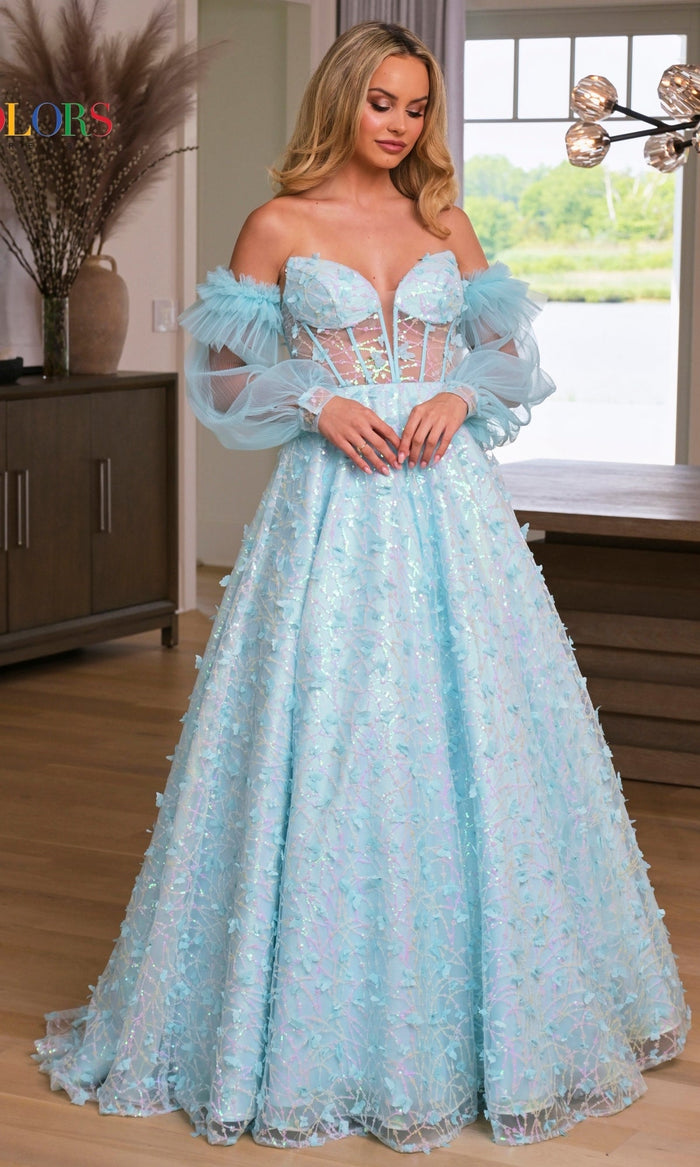 Light Blue Colors Dress 3226 Formal Prom Dress