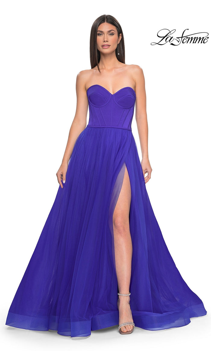 Royal Blue La Femme 32424 Formal Prom Dress