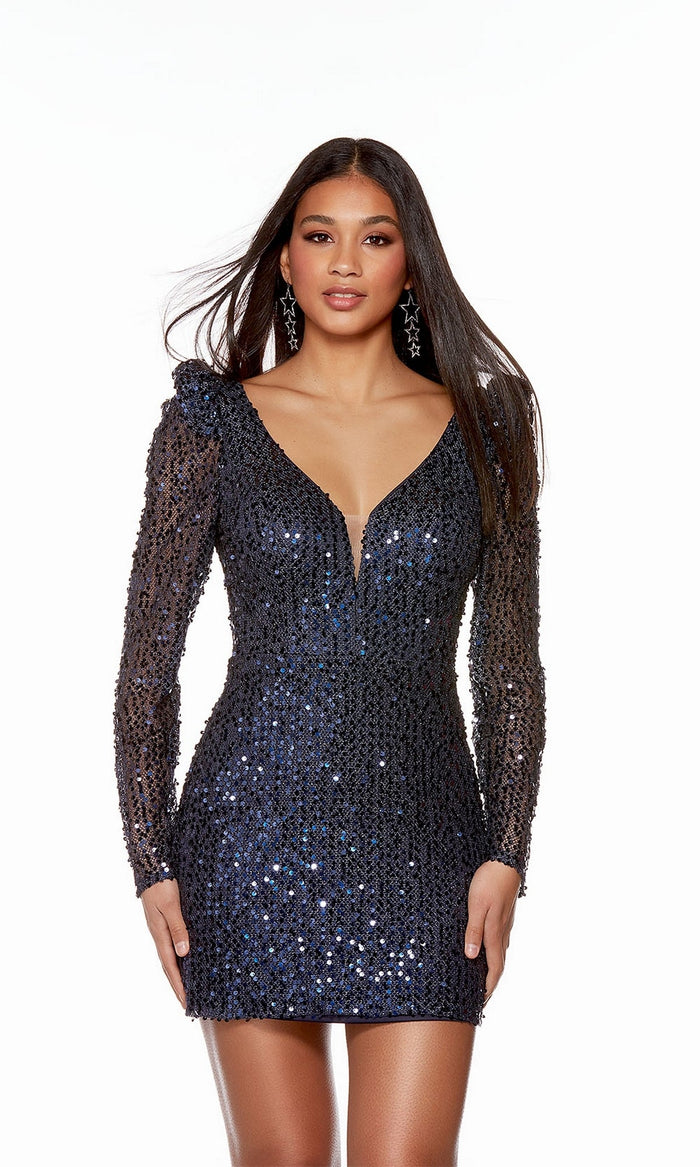 Midnight Short Dress By Alyce For Homecoming 4789