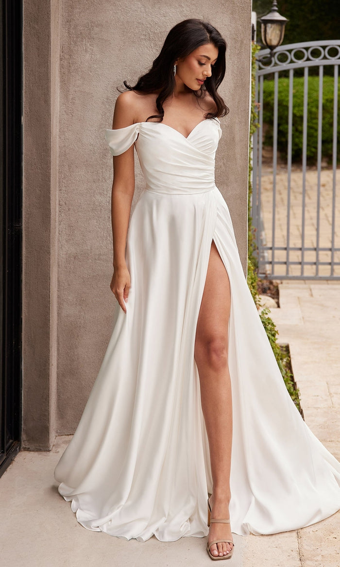 Off White Formal Long Dress 7493W By Ladivine