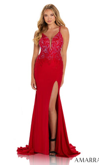 Red/Multi Amarra Long Formal Dress 20019