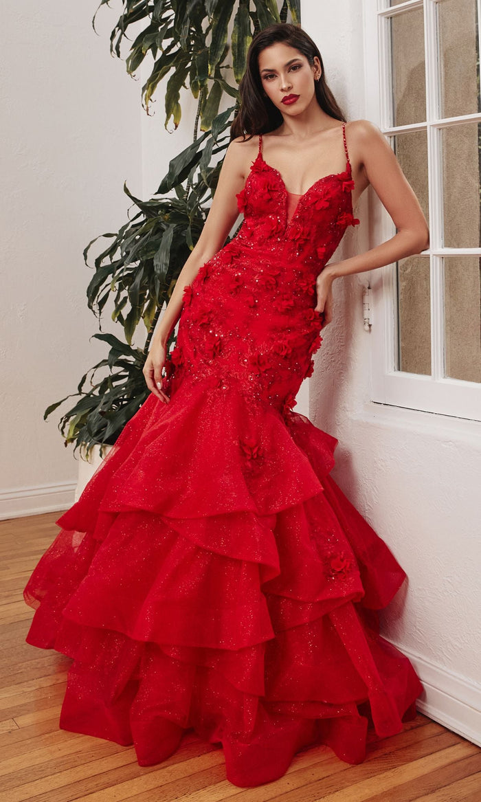 Red Long Formal Dress CM329 by Ladivine
