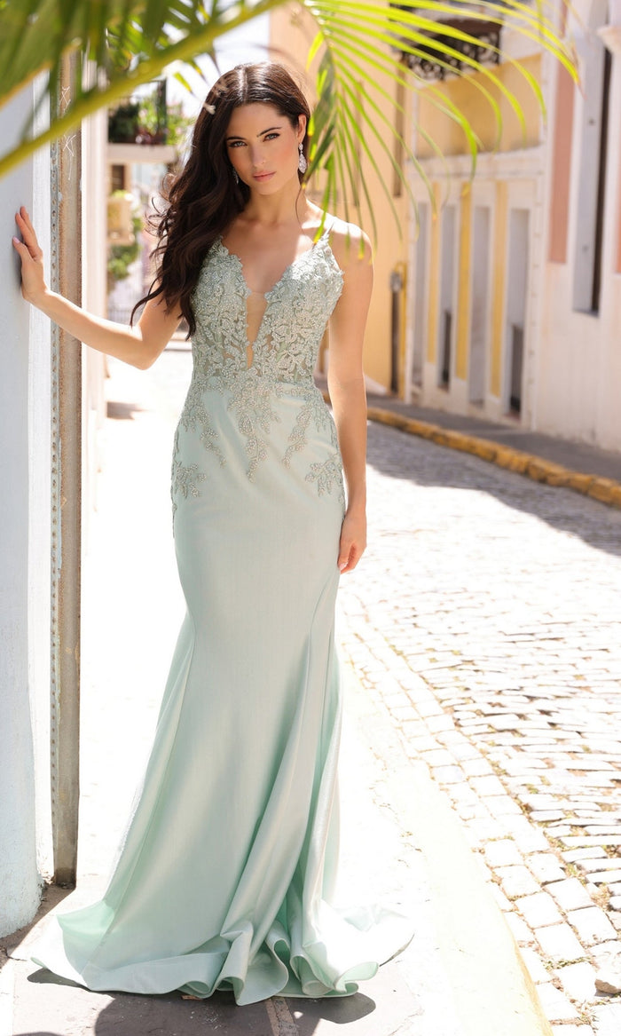 Sage Green Formal Long Dress G1364 By Nox Anabel