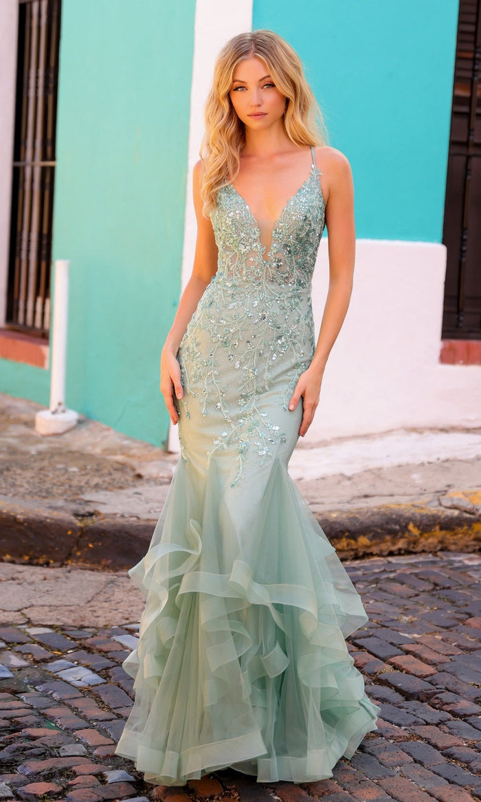Sage Green Formal Long Dress G1368 By Nox Anabel