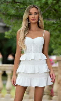 White Kiara by Velvi Corset White Short Dress