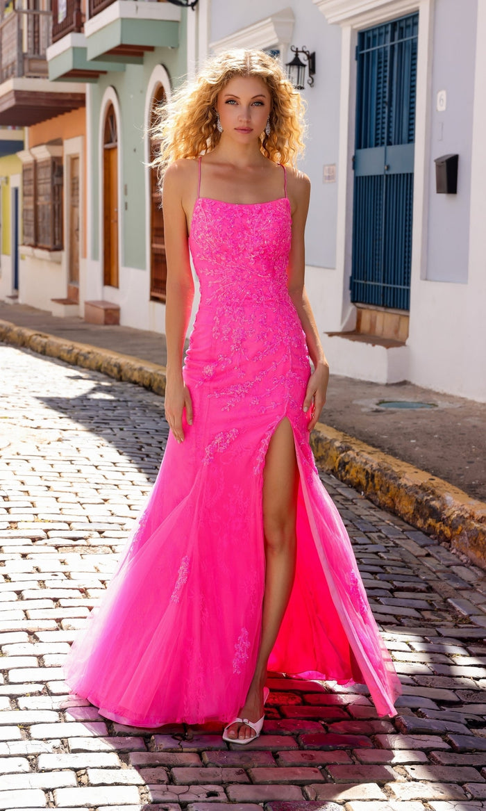 Hot Pink Formal Long Dress P1401 By Nox Anabel