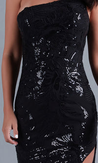 Sexy One-Shoulder Long Black Sequin Formal Dress