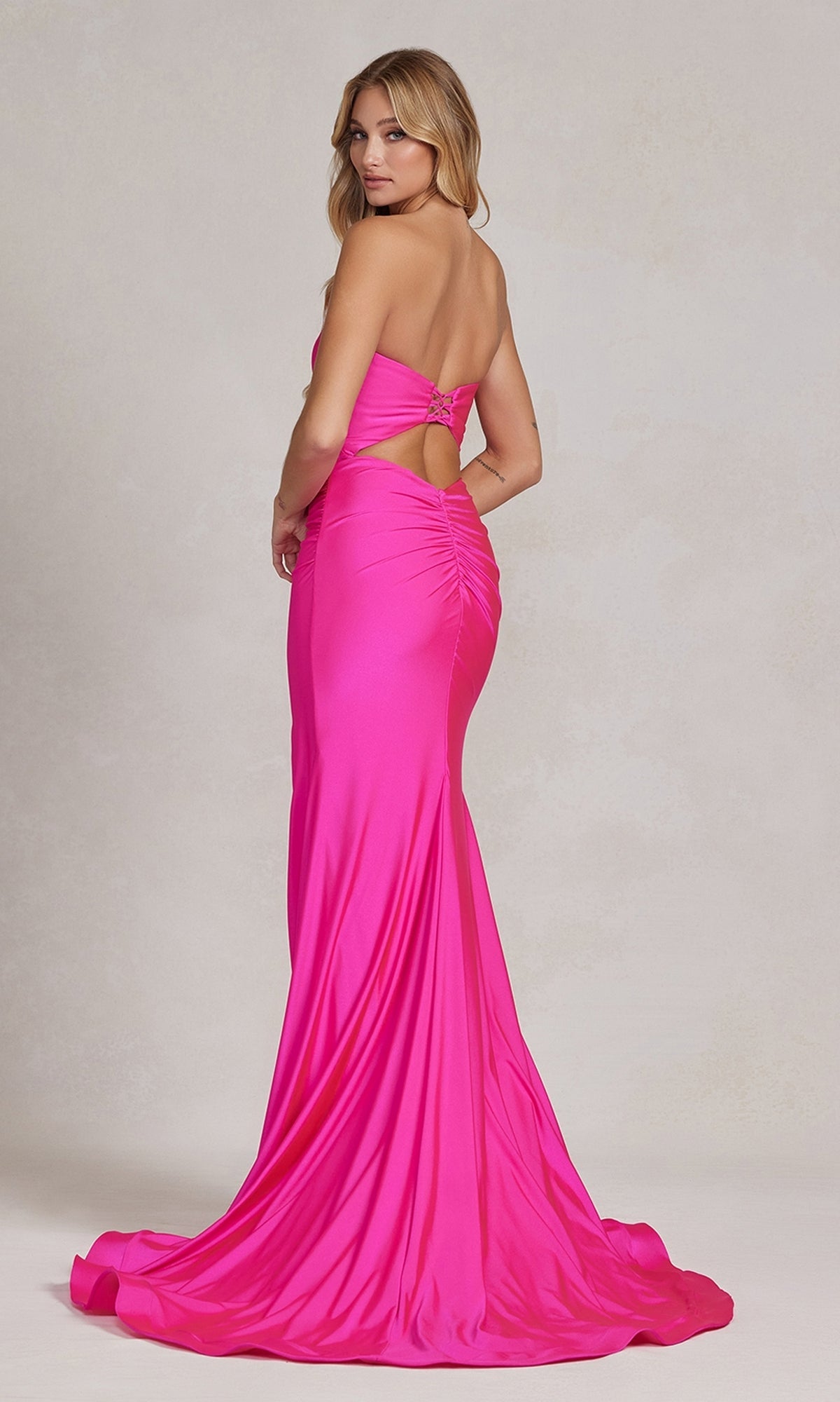 Sleek Strapless Simple Long Formal Dress