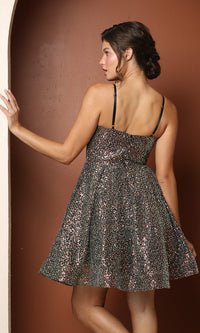  A-Line Sequin Short Sparkly Homecoming Dress