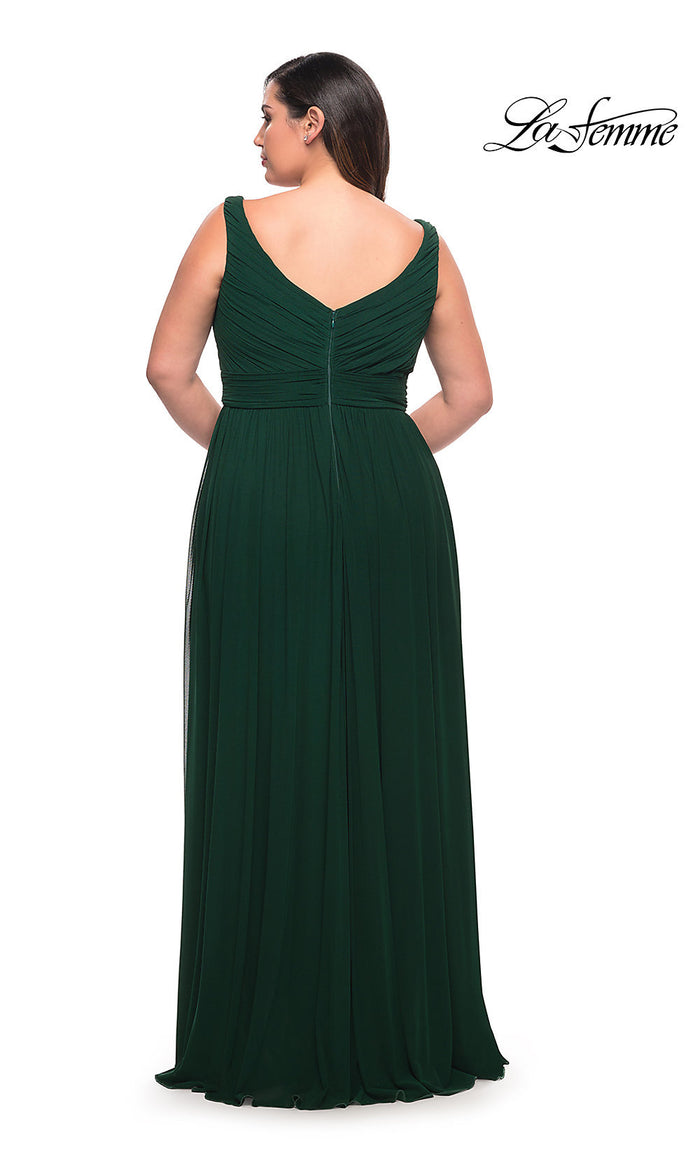  Empire-Waist Plus-Size Long Prom Dress by La Femme