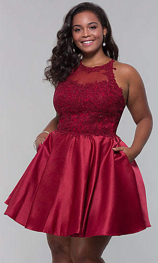 Plus-Size Cocktail Short Plus Party Dresses