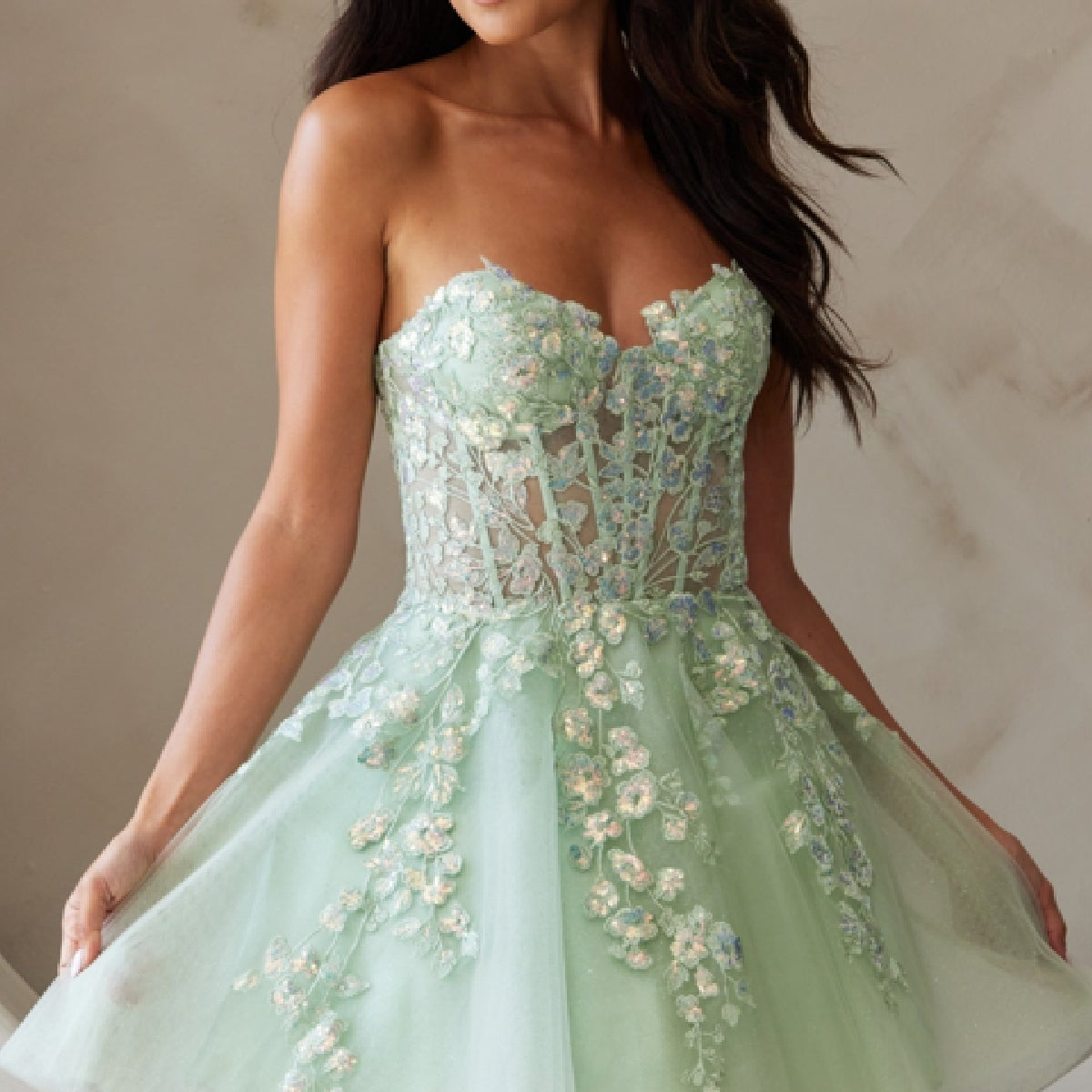 strapless short pastel homecoming dress bz9024s product info and reviews Short Homecoming Dress BZ9024S by Amelia Couture