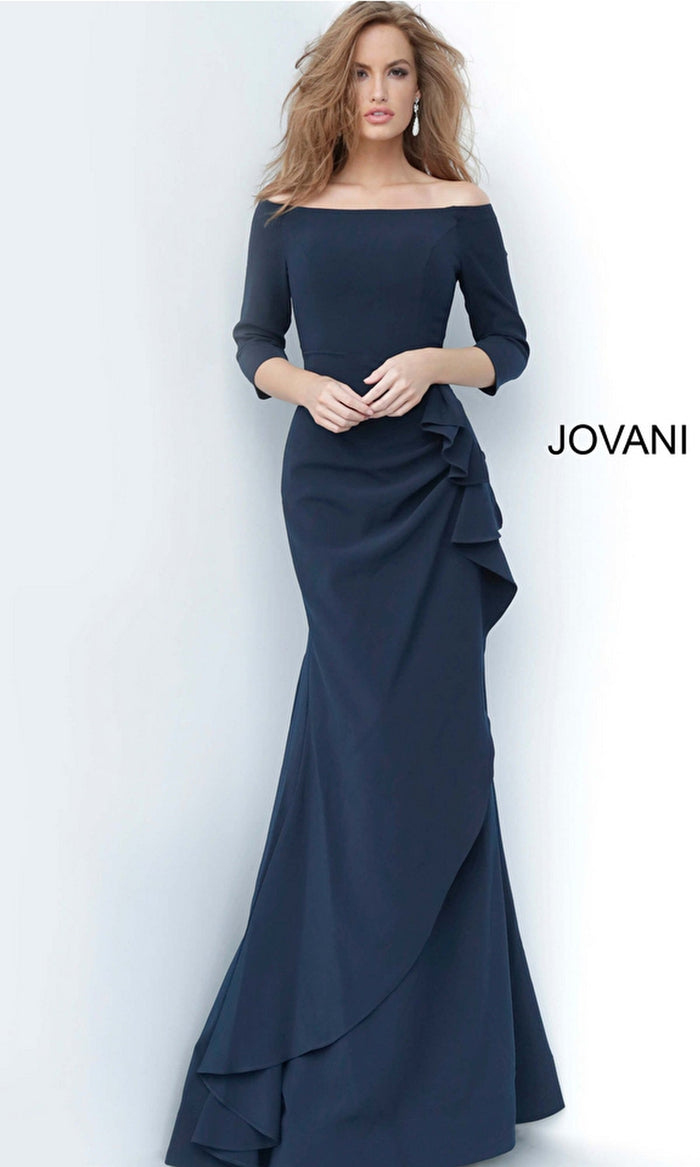 Navy Formal Long Dress 00446 by Jovani