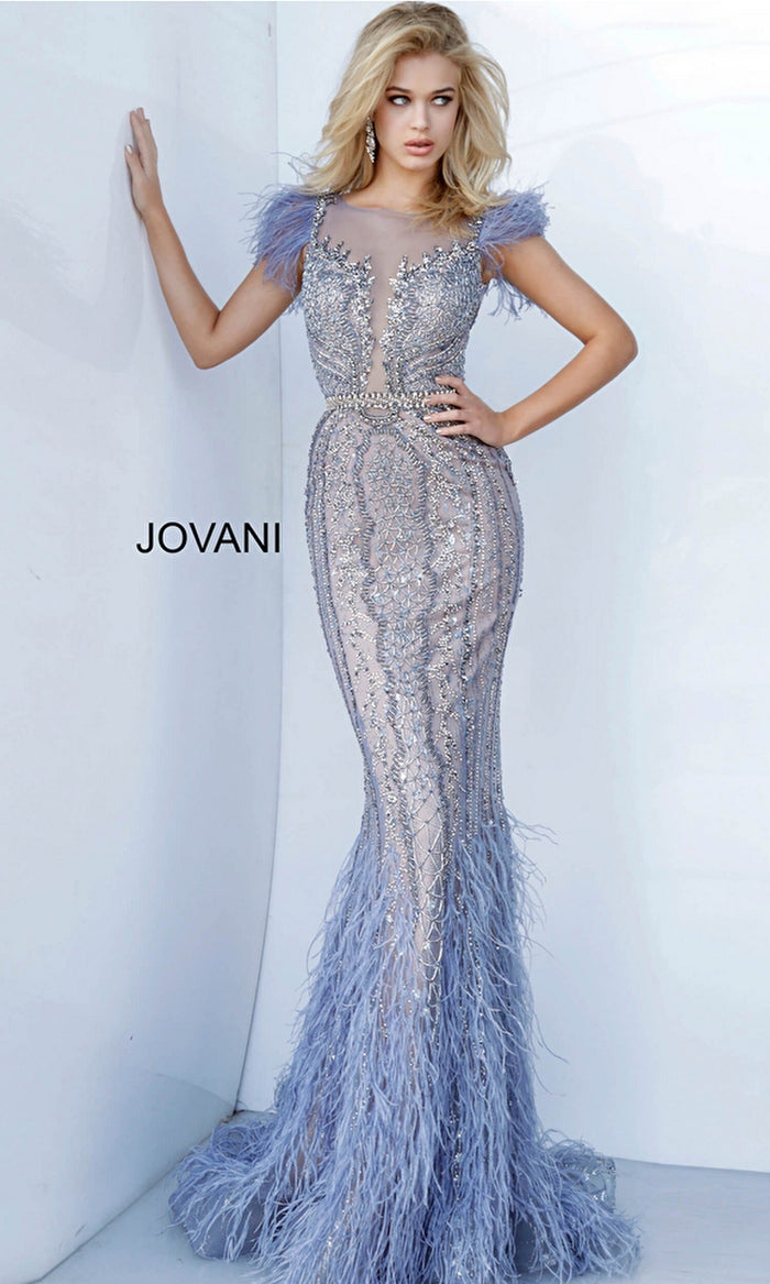Vintage Blue Formal Long Dress 02326 by Jovani