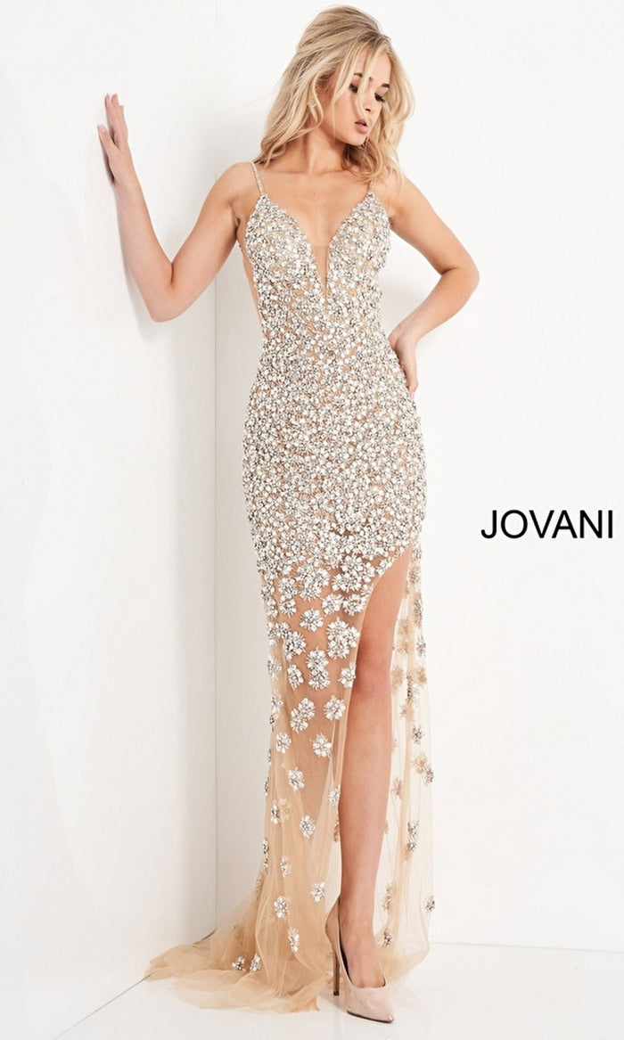 Nude Formal Long Dress 02492 by Jovani