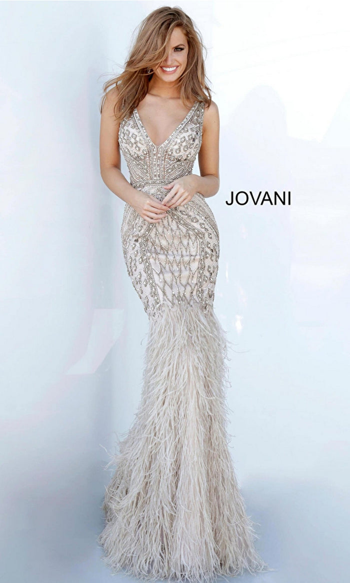 Silver Formal Long Dress 02798 by Jovani