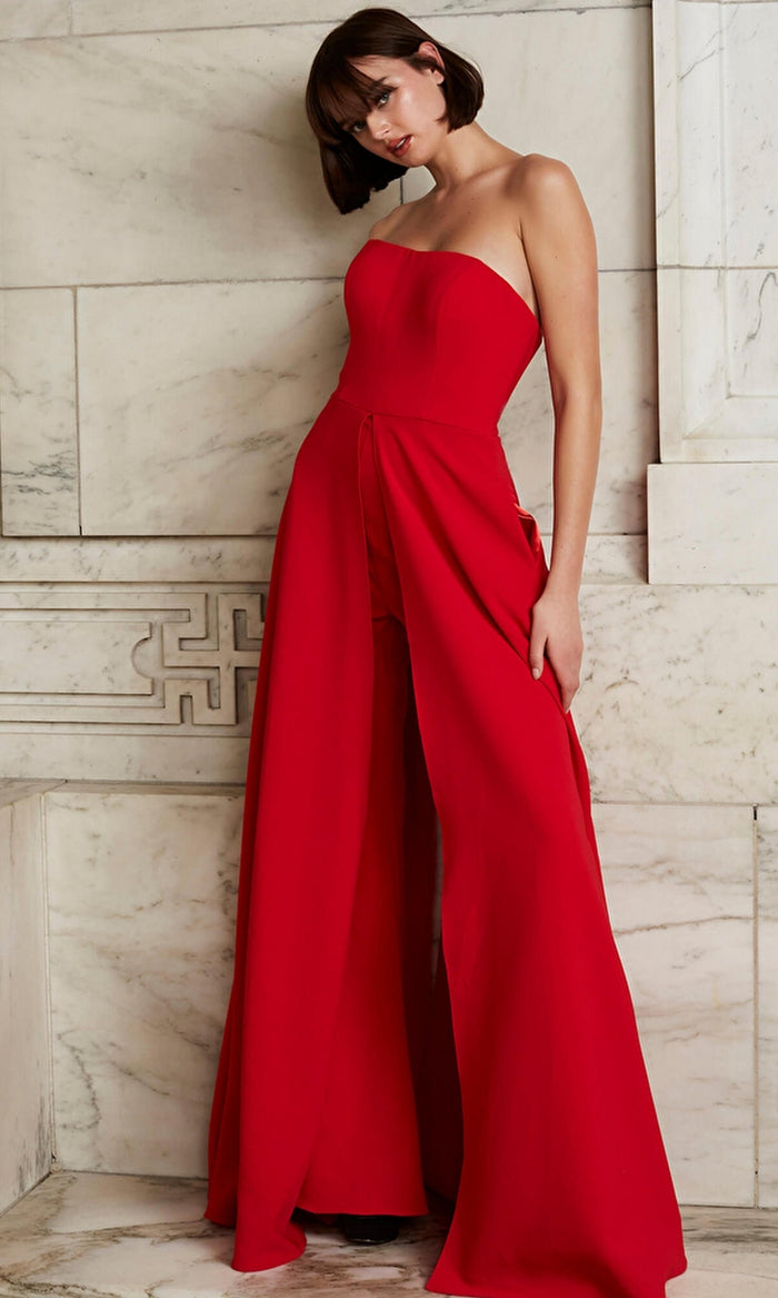 Red Formal Jumpsuit 03529 by Jovani
