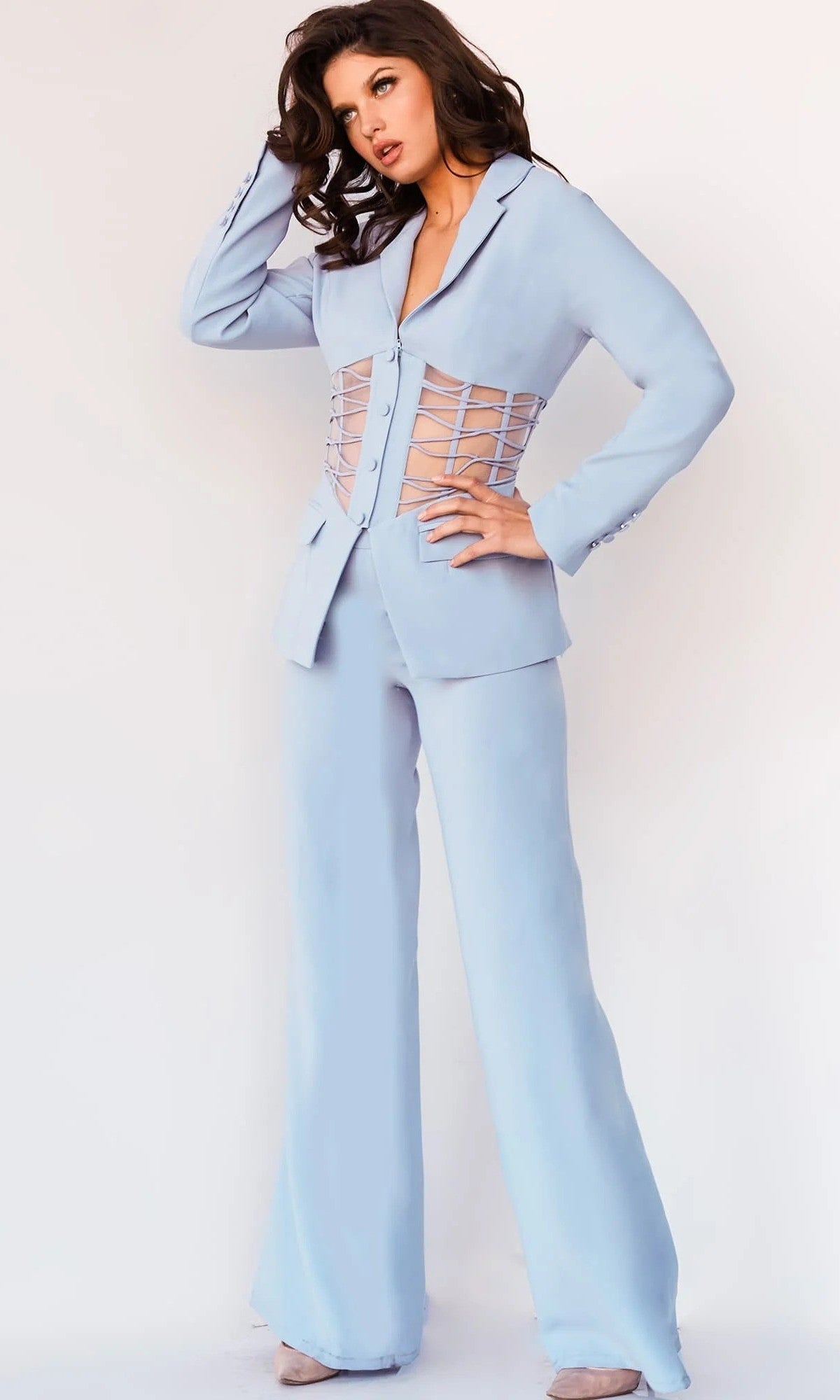 Jovani Long Formal Jumpsuit 07227