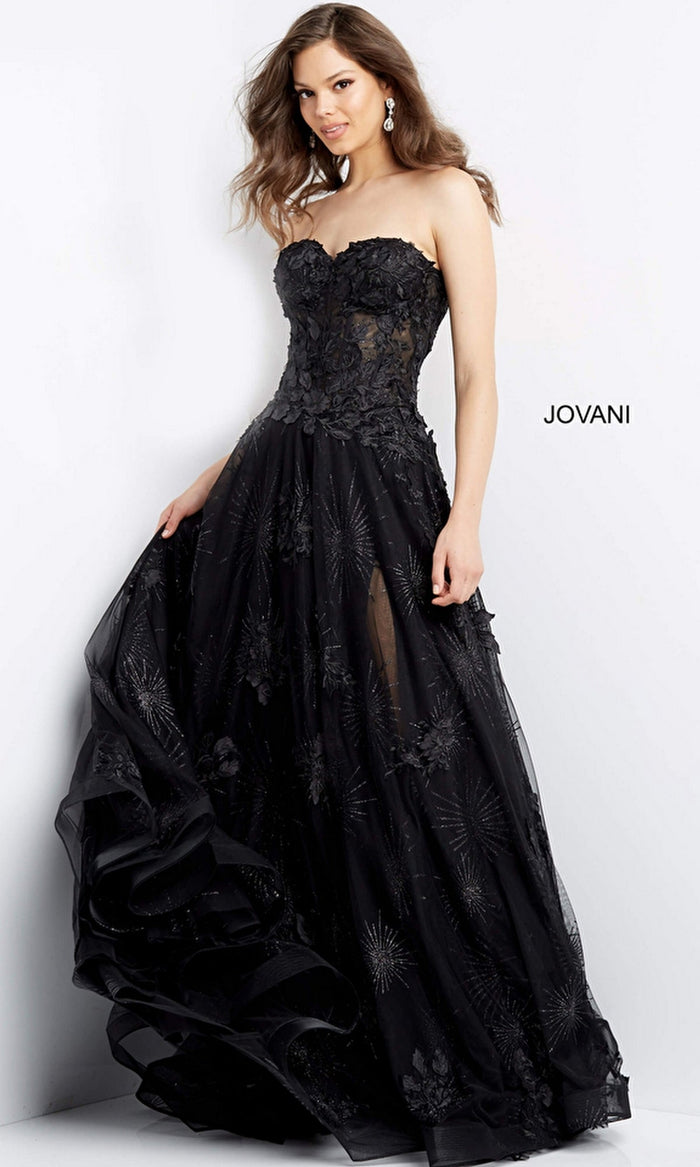 Black Formal Long Dress 07304 by Jovani