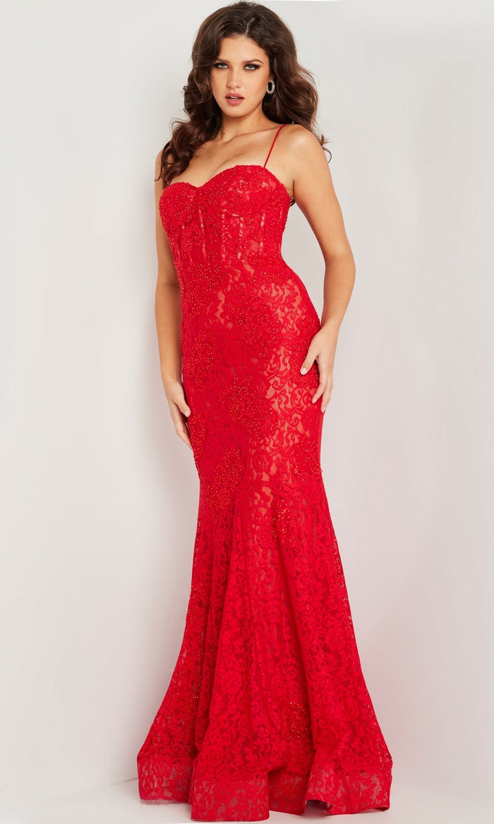 Red Formal Long Dress 07499 by Jovani